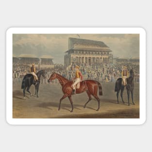 Racing - The Derby, 1847 - Cossack, Winner, the Property of T. H. Pedley Esq. Ridden by S. Templeman by Charles Hunt Magnet